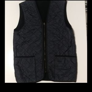 Men's Barbour Large Black Vest with Inner Fleece Lining